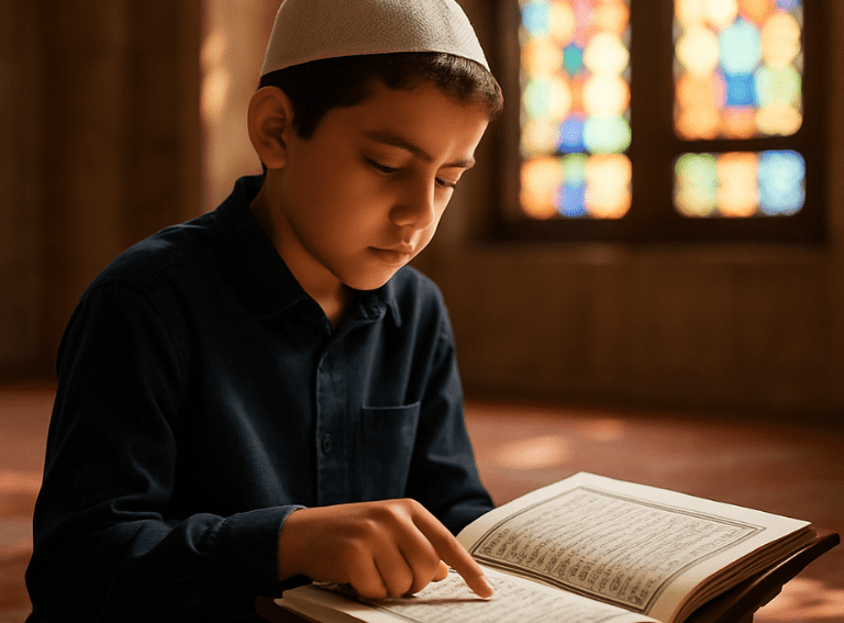 Student learning Quran with Tajweed online with tutor